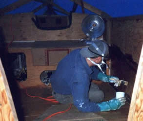 epoxying the interior