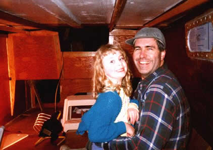 Aly and Mark below decks