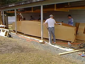 hanging the sides