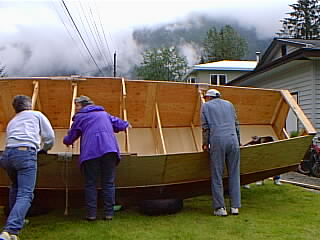 lowering onto hull