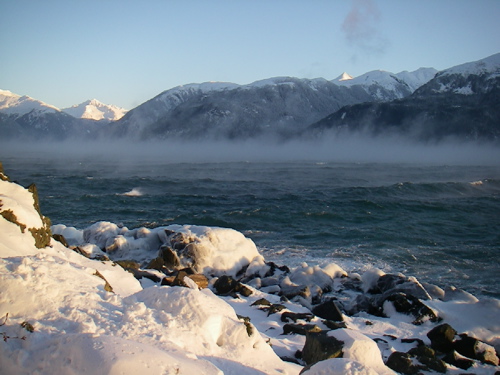 icy rocks